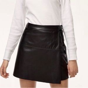 Aritzia Leather Wrap Skirt Size S